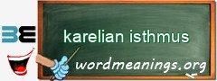 WordMeaning blackboard for karelian isthmus